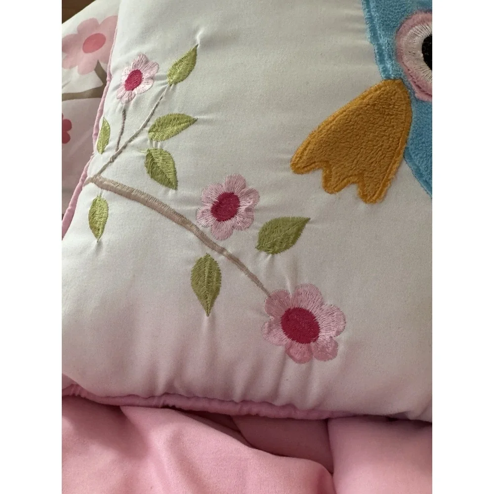 Mi Zone Kids Wise Wendy Owl Twin Comforter Set Sham Pillow Valance HTF 4 Pc Set